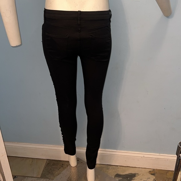next sequin pants- very Taylor Swift- size 4 (USA)- never worn- black & silver - Picture 3 of 13